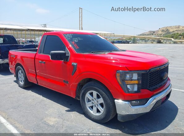 1FTMF1E5XPKD07751 2023 FORD F150 Красный Передняя правая четверть