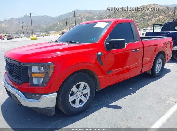 1FTMF1E5XPKD07751 2023 FORD F150 Красный Передняя левая четверть