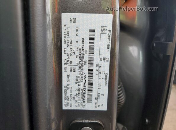 1FTVW3LK5SWG27277 2025 FORD F150 Gray Vista del compartimento del motor