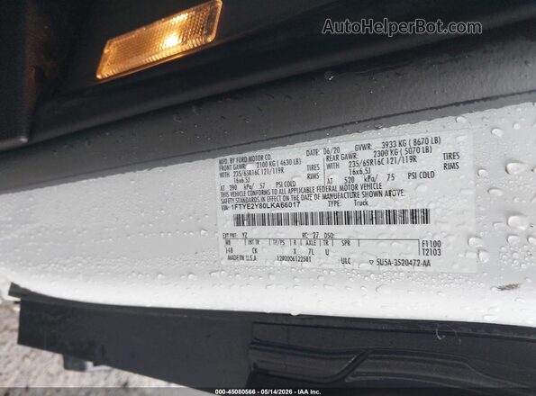 1FTYE2Y80LKA66017 2020 FORD TRANSIT-150 Белый Вид подкапотного пространства