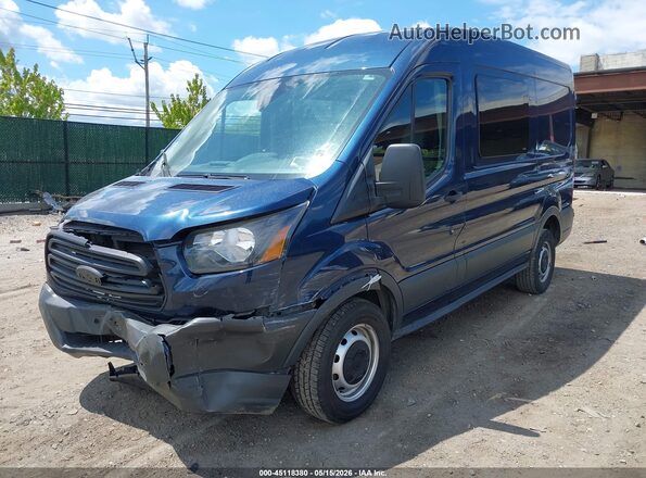 1FTYR1CM2HKB03160 2017 FORD TRANSIT-250 Blue Առջևի ձախ երեք քառորդ տեսարան