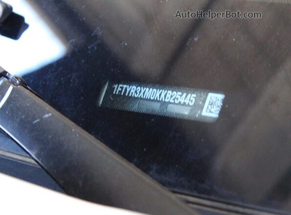 1FTYR3XM0KKB25445 2019 FORD TRANSIT White Вид задніх сидінь