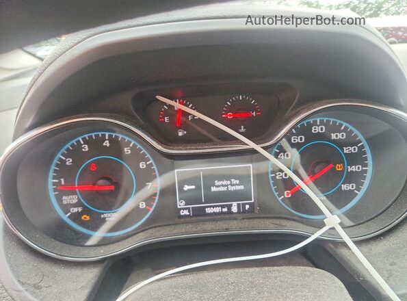1G1BC5SMXG7324399 2016 CHEVROLET CRUZE Red Instrument cluster view