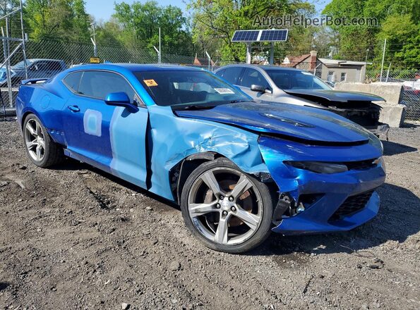1G1FE1R7XJ0175576 2018 CHEVROLET CAMARO Синий Передняя правая четверть