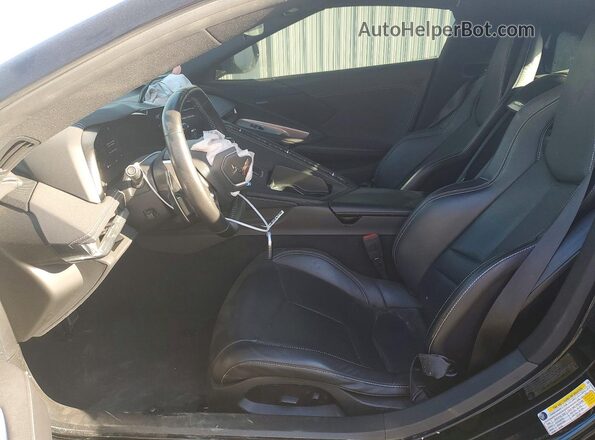 1G1Y62D45L5118801 2020 CHEVROLET CORVETTE Черный Вид салона спереди