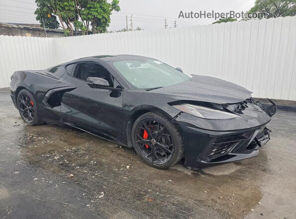 1G1Y62D45L5118801 2020 CHEVROLET CORVETTE Черный Передняя правая четверть
