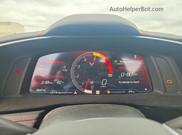 1G1YA2D40R5119992 2024 CHEVROLET CORVETTE Серый Вид щитка приборов
