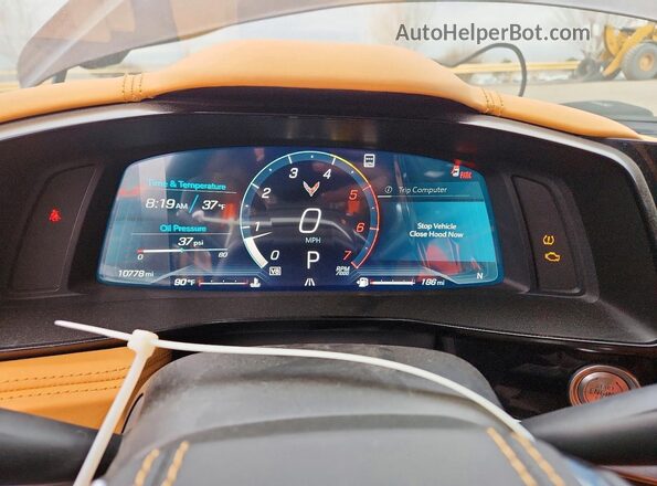 1G1YC2D47P5127014 2023 CHEVROLET CORVETTE Коричневый Вид щитка приборов