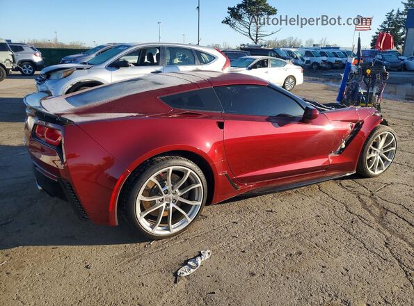 1G1YW2D74H5115891 2017 CHEVROLET CORVETTE Бордовый Задняя правая четверть