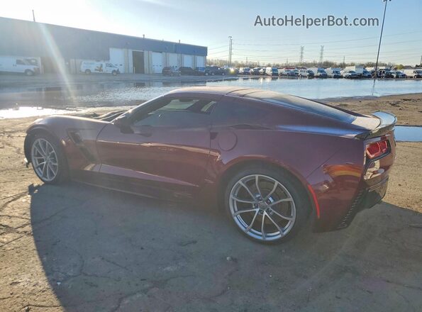 1G1YW2D74H5115891 2017 CHEVROLET CORVETTE Бордовый Задняя левая четверть