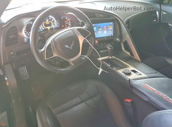 1G1YW2D79H5101985 2017 CHEVROLET CORVETTE Black Widok deski rozdzielczej