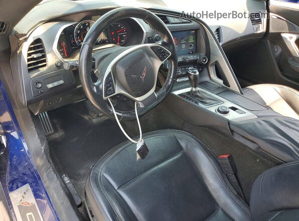1G1YY2D70H5117924 2017 CHEVROLET CORVETTE Blue წინა პანელის ხედი