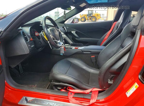 1G1YY2D77J5100687 2018 CHEVROLET CORVETTE Red Vista interior delantera