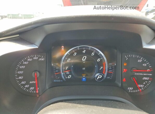 1G1YY2D77J5100687 2018 CHEVROLET CORVETTE Red Vista del cuadro de instrumentos