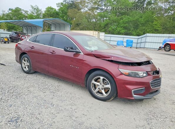 1G1ZB5ST0GF307075 2016 CHEVROLET MALIBU Бордовый Передняя правая четверть
