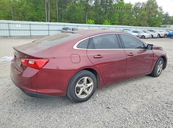 1G1ZB5ST0GF307075 2016 CHEVROLET MALIBU Бордовый Задняя правая четверть