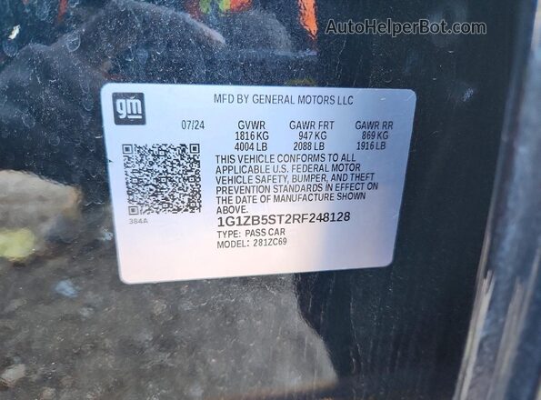 1G1ZB5ST2RF248128 2024 CHEVROLET MALIBU Черный Вид подкапотного пространства