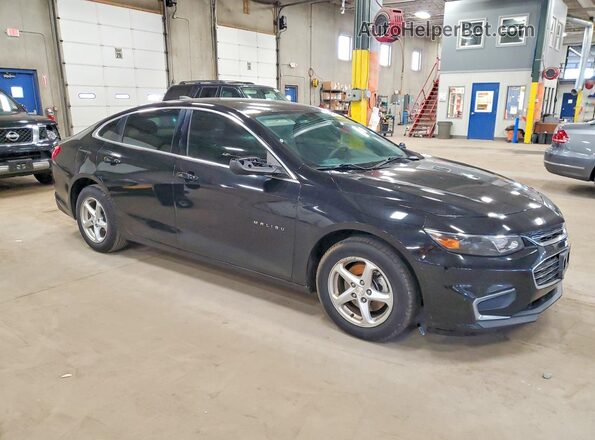 1G1ZB5ST7JF264622 2018 CHEVROLET MALIBU Черный Передняя правая четверть