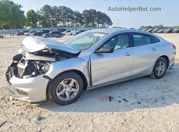 1G1ZB5STXJF260354 2018 CHEVROLET MALIBU Серебряный Передняя левая четверть