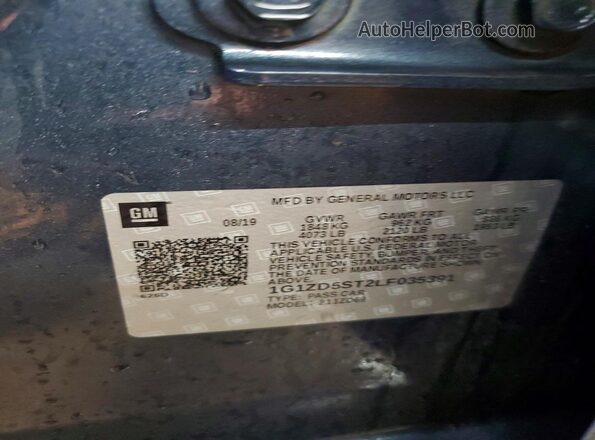 1G1ZD5ST2LF035391 2020 CHEVROLET MALIBU Синий Вид подкапотного пространства