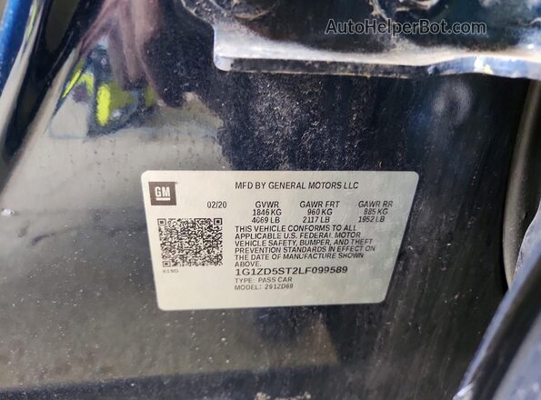 1G1ZD5ST2LF099589 2020 CHEVROLET MALIBU Синий Вид подкапотного пространства