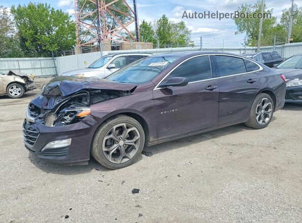 1G1ZD5ST4MF077465 2021 CHEVROLET MALIBU Burgundy Առջևի ձախ երեք քառորդ տեսարան