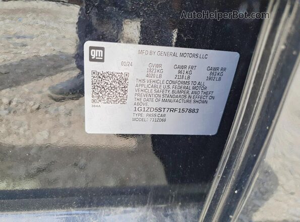 1G1ZD5ST7RF157883 2024 CHEVROLET MALIBU Черный Вид наклейки с VIN-кодом