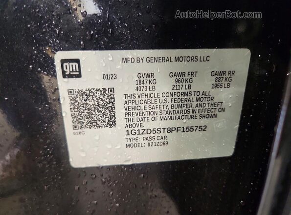 1G1ZD5ST8PF155752 2023 CHEVROLET MALIBU Charcoal Engine compartment view