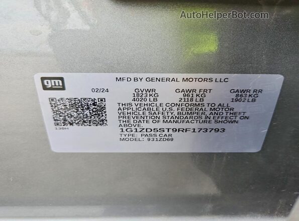 1G1ZD5ST9RF173793 2024 CHEVROLET MALIBU Silver Շարժիչի բաժամունքի տեսք