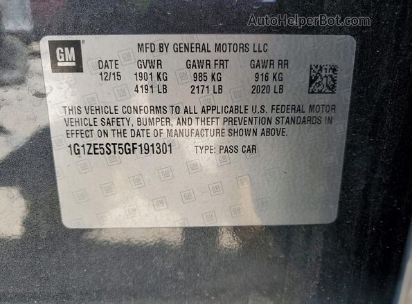 1G1ZE5ST5GF191301 2016 CHEVROLET MALIBU Угольный Вид подкапотного пространства