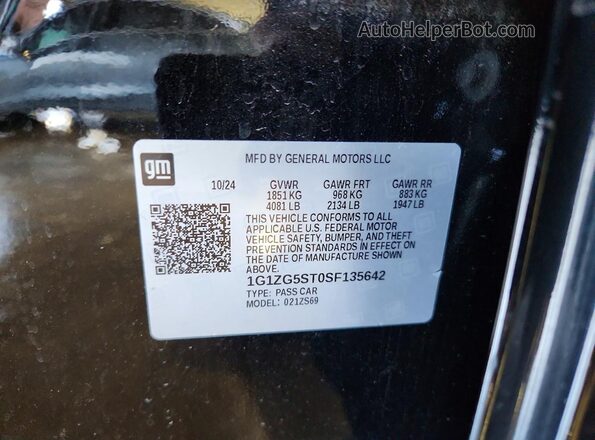 1G1ZG5ST0SF135642 2025 CHEVROLET MALIBU Black Widok komory silnika
