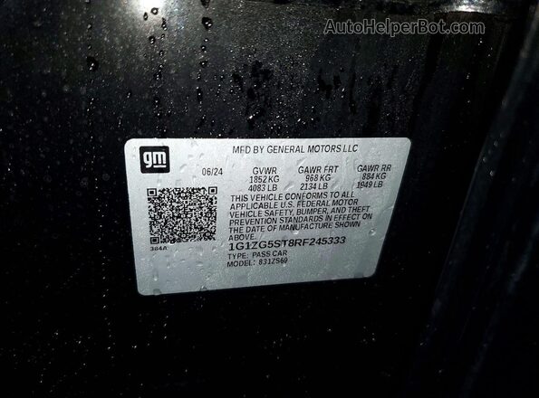 1G1ZG5ST8RF245333 2024 CHEVROLET MALIBU Black Engine compartment view