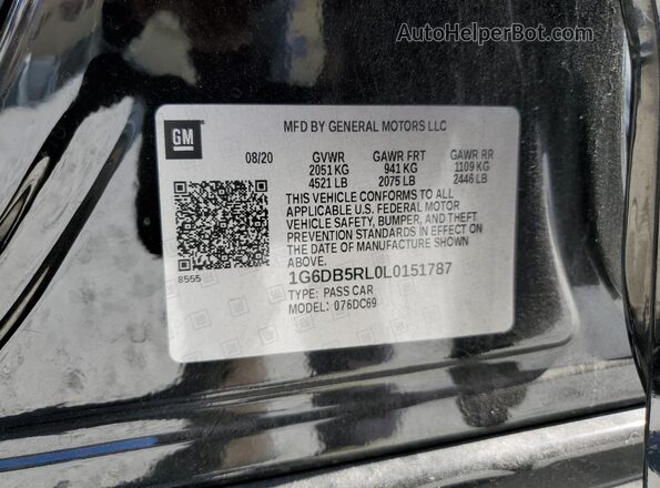 1G6DB5RL0L0151787 2020 CADILLAC CT4 Черный Вид подкапотного пространства