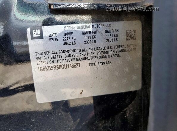 1G6KB5RS8GU146527 2016 CADILLAC CT6 Черный Вид подкапотного пространства