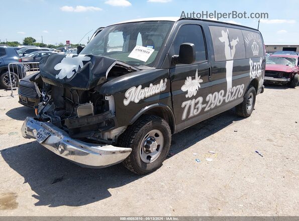 1GAWGFFF6H1254914 2017 CHEVROLET EXPRESS Black Vista tres cuartos delantera izquierda