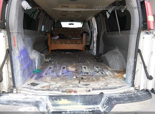 1GAZGPFGXG1296867 2016 CHEVROLET EXPRESS White VIN კოდის სტიკერის ხედი