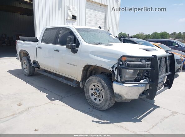 1GC1YLE77MF212384 2021 CHEVROLET SILVERADO Белый Передняя правая четверть
