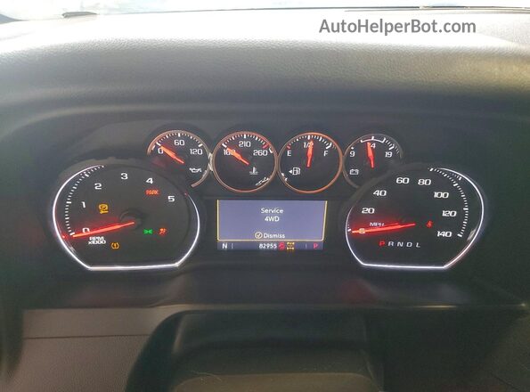 1GC1YNEY3MF290424 2021 CHEVROLET SILVERADO White Vista del cuadro de instrumentos