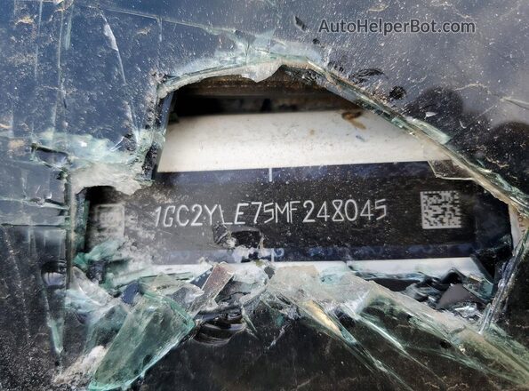 1GC2YLE75MF248045 2021 CHEVROLET SILVERADO White Vista de la etiqueta del VIN