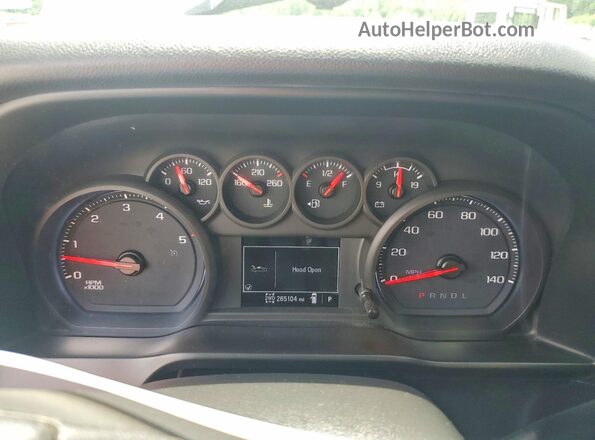 1GC4YLEYXLF100697 2020 CHEVROLET SILVERADO White Вид щитка приладів