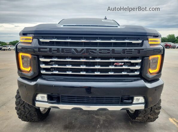 1GC4YPEYXMF196727 2021 CHEVROLET SILVERADO Черный Вид спереди