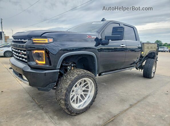 1GC4YPEYXMF196727 2021 CHEVROLET SILVERADO Черный Передняя левая четверть