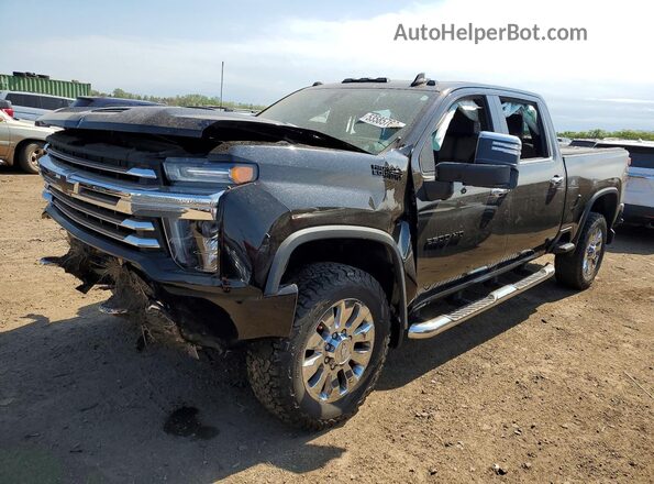 1GC4YRE73NF158177 2022 CHEVROLET SILVERADO Black Առջևի ձախ երեք քառորդ տեսարան