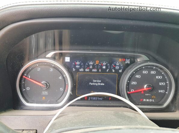 1GC4YREY3LF291320 2020 CHEVROLET SILVERADO Синий Вид щитка приборов