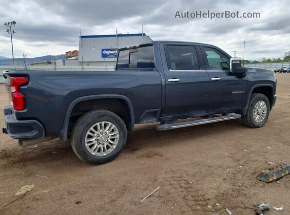 1GC4YREY3LF291320 2020 CHEVROLET SILVERADO Синий Задняя правая четверть