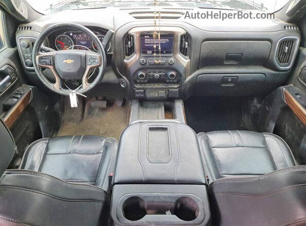 1GC4YREY3LF291320 2020 CHEVROLET SILVERADO Синий Вид панели приборов