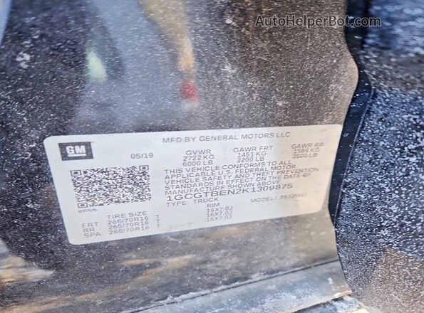1GCGTBEN2K1309875 2019 CHEVROLET COLORADO Черный Вид подкапотного пространства