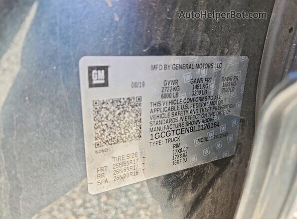 1GCGTCEN8L1126164 2020 CHEVROLET COLORADO Синий Вид подкапотного пространства