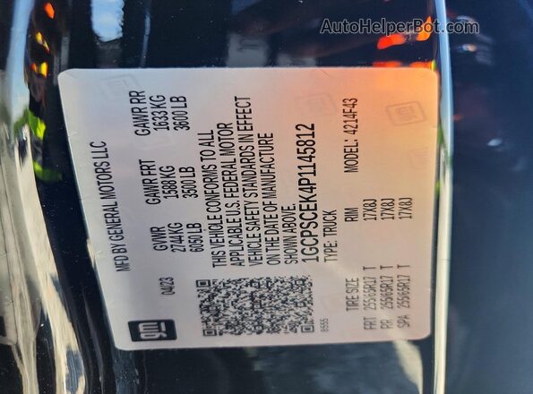 1GCPSCEK4P1145812 2023 CHEVROLET COLORADO Black Engine compartment view