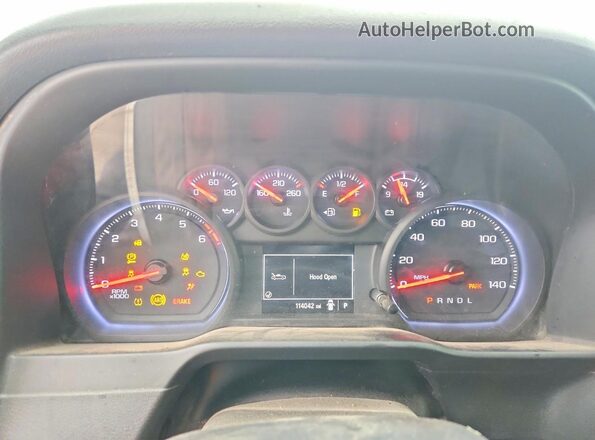 1GCPWAEF8LZ172485 2020 CHEVROLET SILVERADO White Vista del cuadro de instrumentos